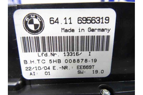 6956319 MANDO CLIMATIZADOR BMW SERIE 3 BERLINA (E46) 318d 2004 6956319 167828 BMW - 2