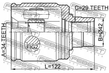 Drive joint set FEBEST 0311 ACC22RH Catalog number of the part 0311 ACC22RH