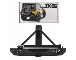 Parachoques Trasero Ancho con Portarueda para Jeep Wrangler JK 07-18 Paramount