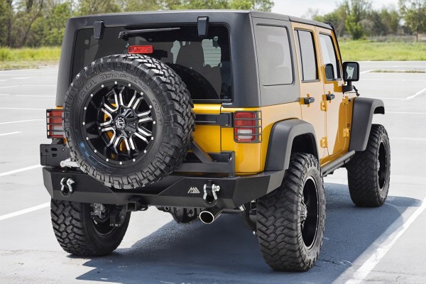 JEEP WRANGLER JK 07 18 REAR BUMPER WIDE WITH PARAMOUNT WHEEL SLING Catalog number of the part 5905226118445