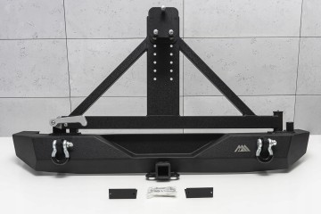 JEEP WRANGLER JK 07 18 REAR BUMPER WIDE WITH PARAMOUNT WHEEL SLING Surface painted