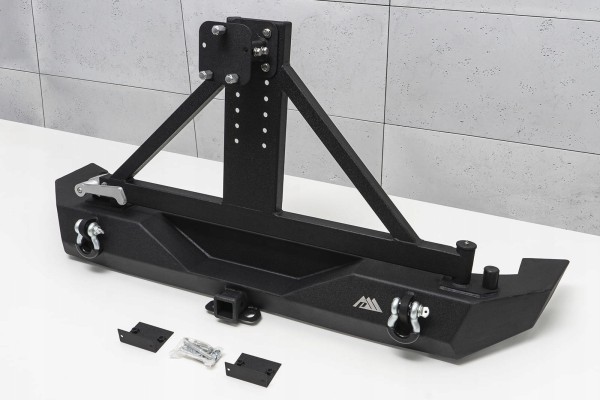 Parachoques Trasero Ancho con Portarueda para Jeep Wrangler JK 07-18 P