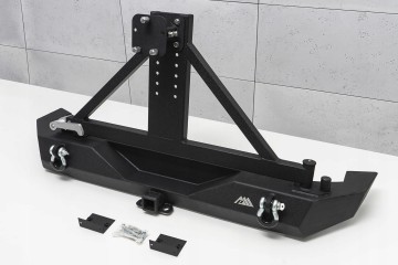 Parachoques Trasero Ancho con Portarueda para Jeep Wrangler JK 07-18 P