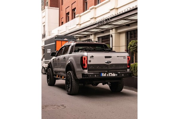 Rear Bumper Rear 4x4 Steel Offroad Ford Ranger 2012 2022 Holes for parking sensors