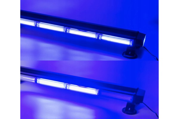 Luz Estroboscópica LED Azul 95cm 12V-24V para Guardia y Ambulancia