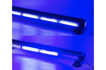 Luz Estroboscópica LED Azul 95cm 12V-24V para Guardia y Ambulancia