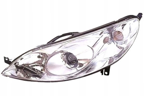 Peugeot 407 2004 Lamp Headlight Right Depo Type of low beam headlights traditional halogen