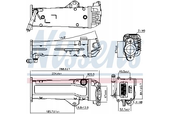 Radiator exhaust gas recirculation NISSENS 989284 Part manufacturer Nissens