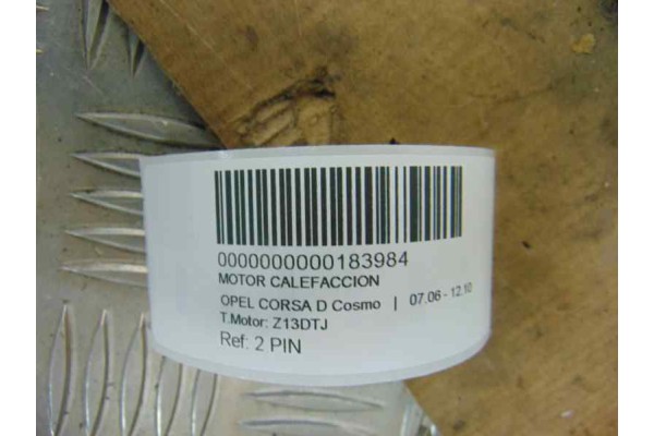 2 PIN MOTOR CALEFACCION OPEL CORSA D Cosmo 2009 2 PIN 183984 OPEL - 4