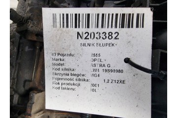 ENGINE POST Z12XE 1 2 65 KM OPEL ASTRA G Catalog number of the part Z12XE