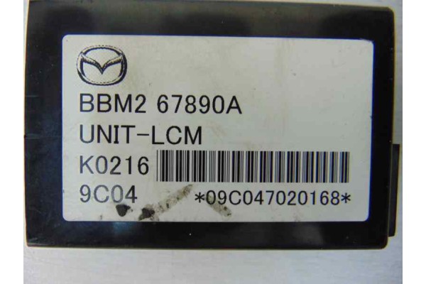 BBM267890A MODULO ELECTRONICO MAZDA 3 BERLINA (BL) Active 2010 BBM267890A 185958 MAZDA - 3
