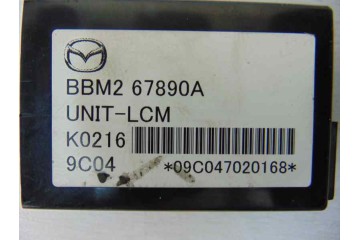 BBM267890A MODULO ELECTRONICO MAZDA 3 BERLINA (BL) Active 2010 BBM267890A 185958 MAZDA - 3