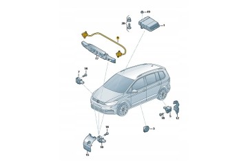 Pedestrian Protection Shock Sensor 5TA959109C TOURAN II New Original Part manufacturer Audi OE