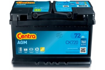 CAR BATTERY CENTRA AGM 72AH 760A CK700 NEW CK720