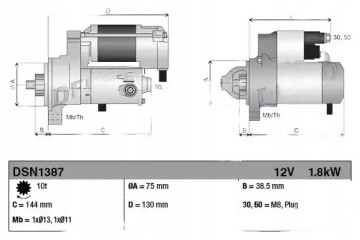STARTER DSN1387 DENSO HONDA ACCORD