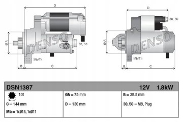 STARTER DSN1387 DENSO HONDA ACCORD Packaging status original