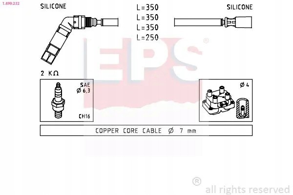 1 499 232 EPS MERCEDES IGNITION CABLES Packaging status original