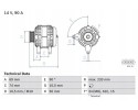 Alternator BMW 3 series 5 series x 5 with 3 BOSCH 986040390 Alternator charging current 90 A