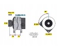 Alternator BMW 3 series 5 series x 5 with 3 BOSCH 986040390 Catalog number of the original BMW 12 31 1 432 976 BMW 12 31 1 432 9
