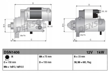 DENSO DSN1406 starter Car type passenger cars