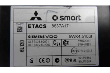 8637A171  CAJA RELES / FUSIBLES MITSUBISHI COLT CZ3 BERL. 3 (Z30) 1.5 DI-D Instyle 2007 8637A171 172750 MITSUBISHI - 2