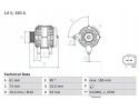 BOSCH 0 986 048 921 ALTERNATOR Catalog number of the part 0 986 048 921