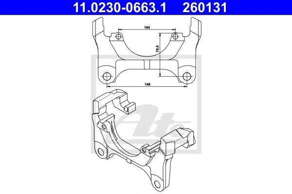 Brake caliper ATE 11 0230 0663 1 Part manufacturer ATE