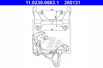 Brake caliper ATE 11 0230 0663 1 Part manufacturer ATE