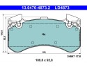 Brake pad set disc brakes ATE 13 0470 4873 2 Part manufacturer ATE