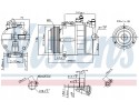 Compressor air conditioning NISSENS 89022 Part manufacturer Nissens