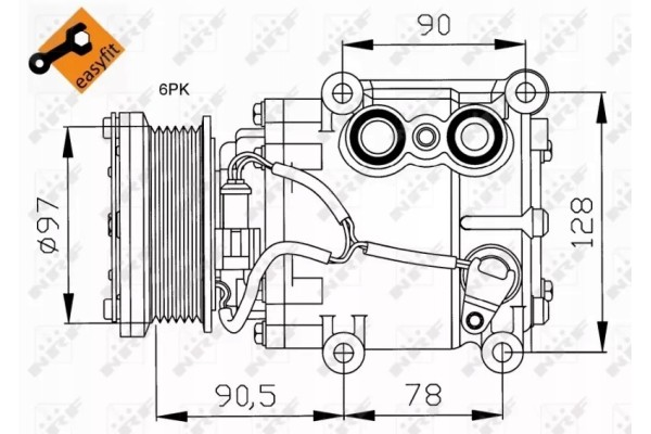 NRF 32199 Compressor air conditioning Quality of parts according to GVO Q original with factory logo OEM OES