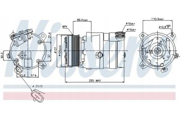 COMPRESSOR AIR CONDITIONING COMPRESSOR 89062 NISSENS Quality of parts according to GVO Q original with factory logo OEM OES