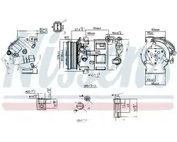Compresor de aire acondicionado Nissens 890210