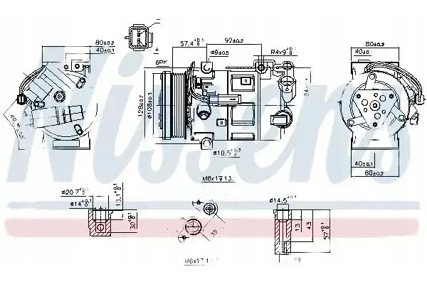 COMPRESSOR AIR CONDITIONING COMPRESSOR 890210 NISSENS