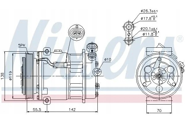 COMPRESSOR AIR CONDITIONING COMPRESSOR 89157 NISSENS Car type passenger cars