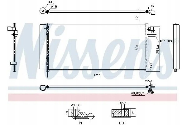 CONDENSER AIR CONDITIONING COOLER 941242 NISSENS Packaging status original