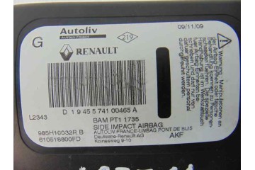 985H10032R  AIRBAG LATERAL IZQUIERDO RENAULT SCENIC III (JZ) Emotion 2009 985H10032R 187760 RENAULT - 2