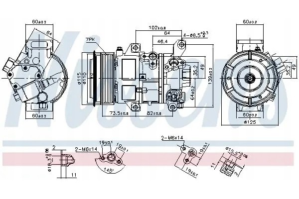 COMPRESSOR AIR CONDITIONING COMPRESSOR 89516 NISSENS Car type cargo vans passenger cars