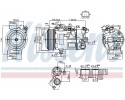 COMPRESSOR AIR CONDITIONING COMPRESSOR 890802 NISSENS Catalog number of the original RENAULT 926005211R RENAULT 926009944R