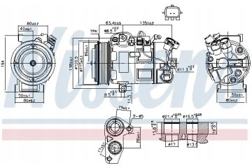 COMPRESSOR AIR CONDITIONING COMPRESSOR 890802 NISSENS Catalog number of the original RENAULT 926005211R RENAULT 926009944R