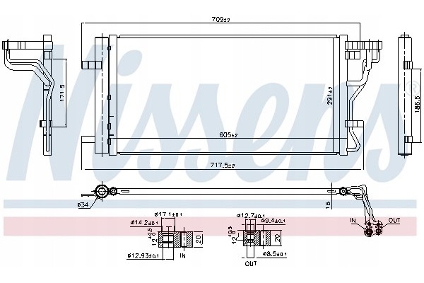 Condenser air conditioning NISSENS 940831 Part manufacturer Nissens