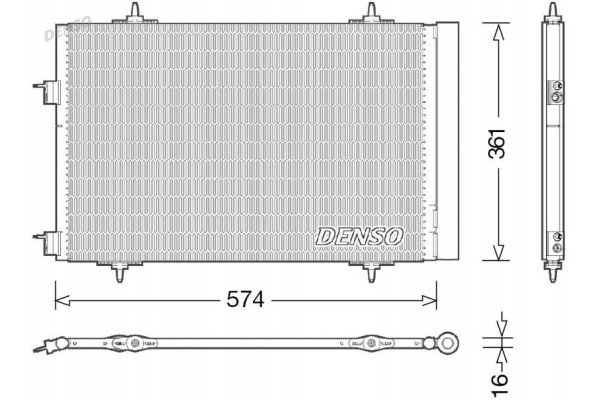 AIR CONDITIONING COOLER CITROEN PEUGEOT DCN21020 DEN