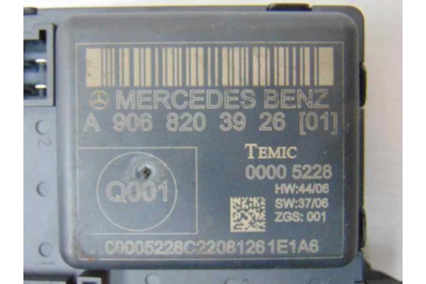 A9068203926 CENTRALITA CIERRE VOLKSWAGEN CRAFTER FURGÓN (2E) Caja cerrada 35, batalla larga con techo super alto 2007 A906820392