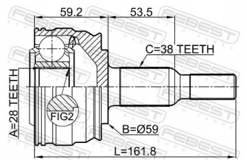PRZEGUB POLOSI TYL 2310 TRANRR FEBEST VW Producent czesci Febest