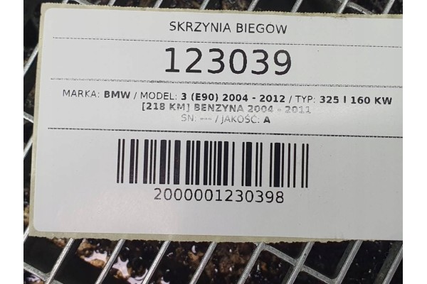 Caja de Cambios 7547900 6HP19 BMW E90 E91 E60 E61 325i 2.5 Gasolina