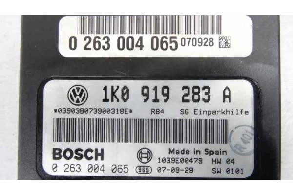 1K0919283A  NO IDENTIFICADO VOLKSWAGEN GOLF V VARIANT (1K5) Advance 2007 1K0919283A 173199 VOLKSWAGEN - 2