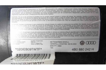 4B0880242H AIRBAG LATERAL DERECHO AUDI A6 AVANT (4B5) 2.7 T Quattro 2001 4B0880242H 173644 AUDI - 1