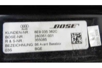 8E9035382C NO IDENTIFICADO AUDI A4 AVANT (8E) 2.0 TDI (DPF) (125kW) 2006 8E9035382C 173633 AUDI - 1