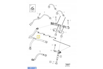 INJECTION FUEL LINE VOLVO S60 S90 V40 V60 V90 XC40 XC60 XC90 31452374 Catalog number of the part 31452374