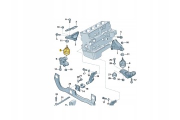 ENGINE CUSHION RIGHT AUDI A4 B6 8E0199382AH